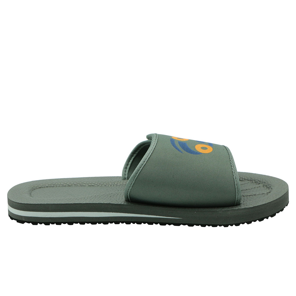 Men Slide Sandals Gray Velcro