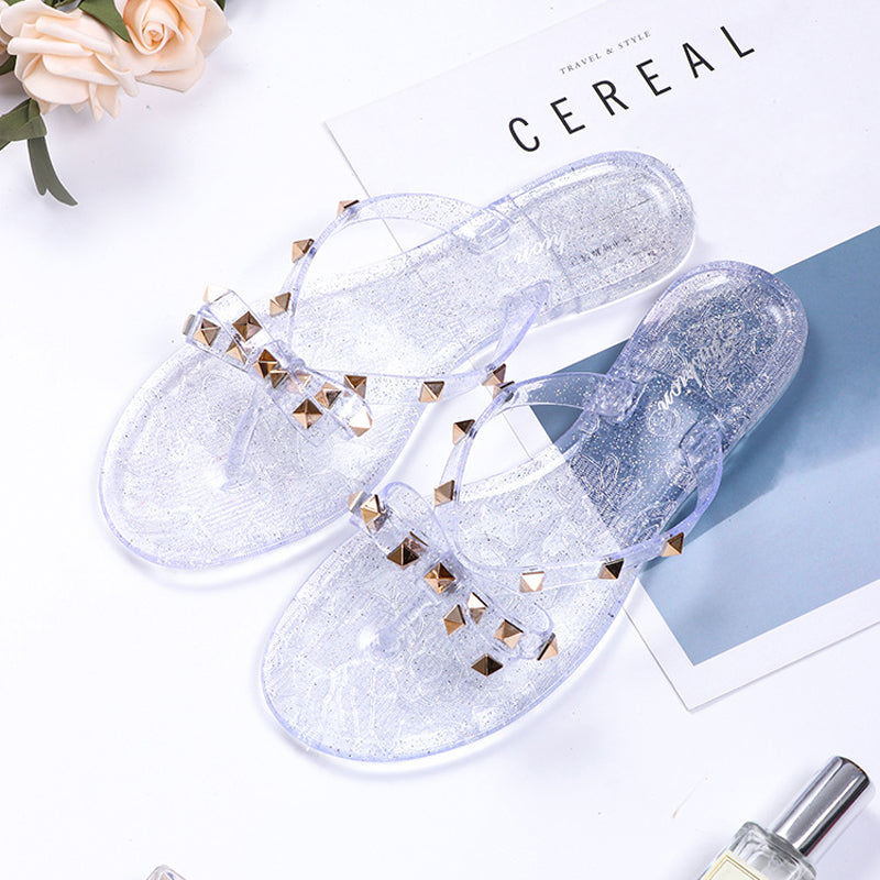 Jelly Sandals Lady PVC Slippers Plastic Sandals For Women RW22777