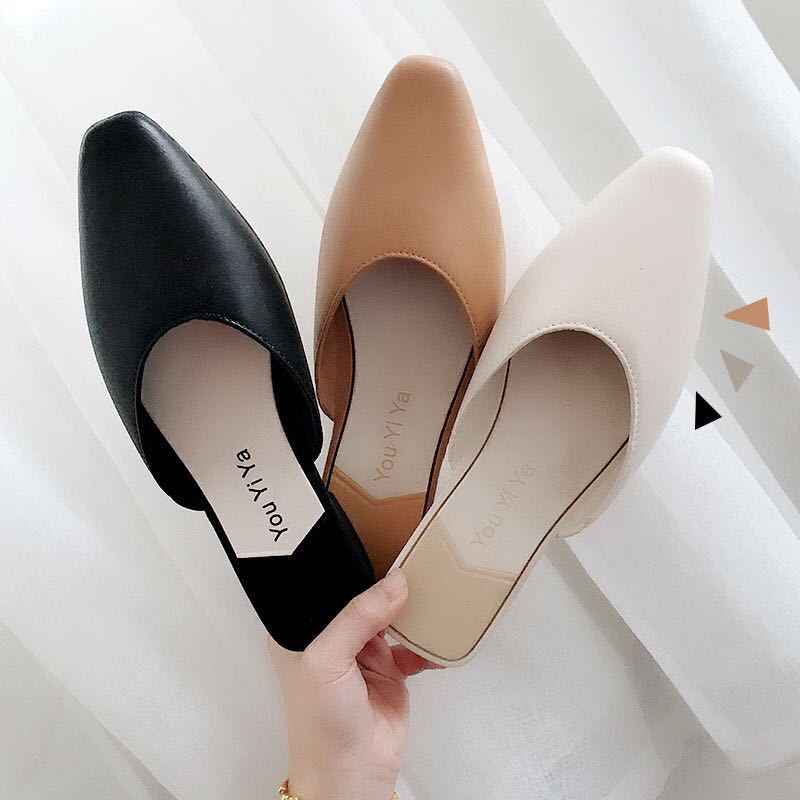 Women Pumps Slippers Low Heel Mules