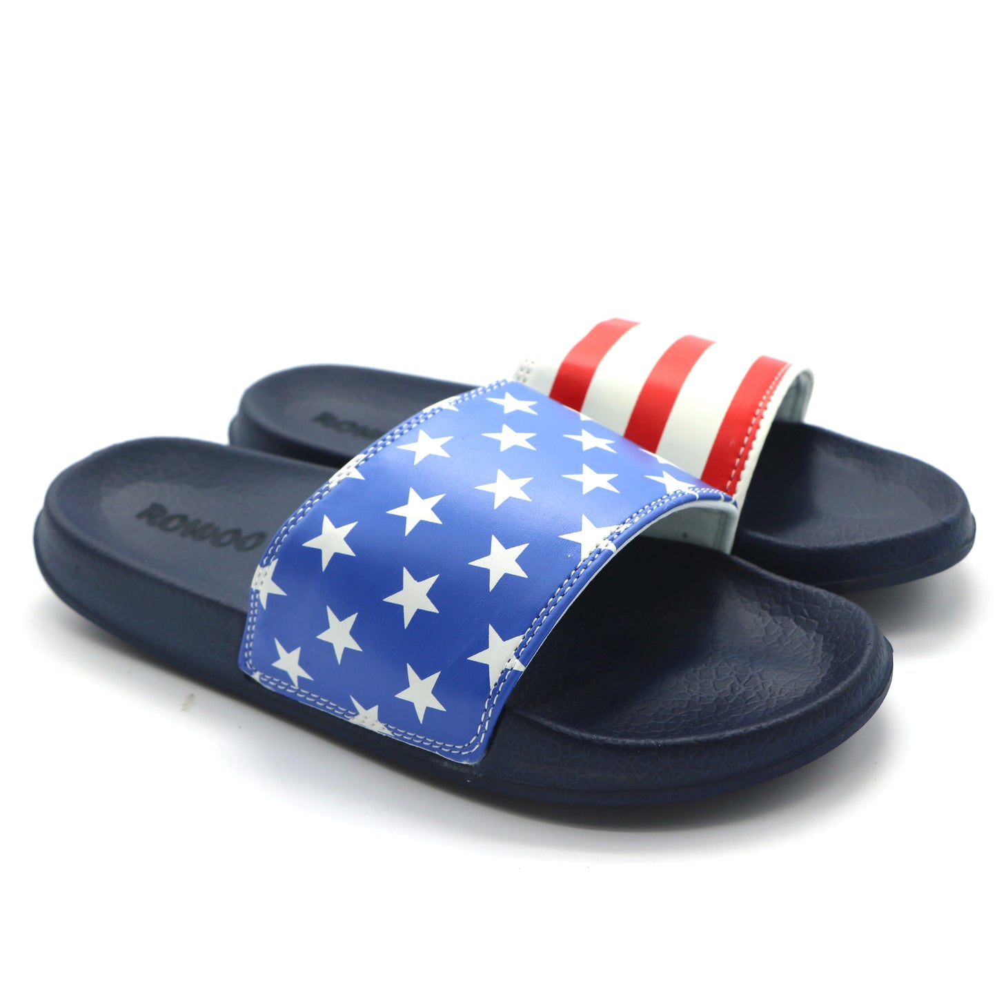 Men Slide Sandals Striped Star