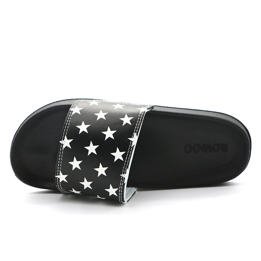 Men Slide Sandals Striped Star