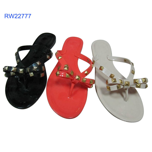 Jelly Sandals Lady PVC Slippers Plastic Sandals For Women RW22777