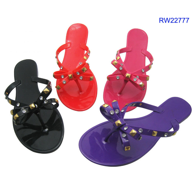 Jelly Sandals Lady PVC Slippers Plastic Sandals For Women RW22777