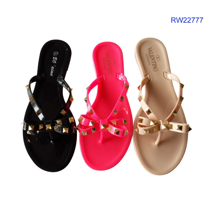 Jelly Sandals Lady PVC Slippers Plastic Sandals For Women RW22777