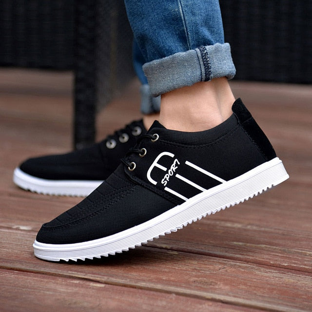 Men Breathable Canvas Shoes Casual Trainers 2022