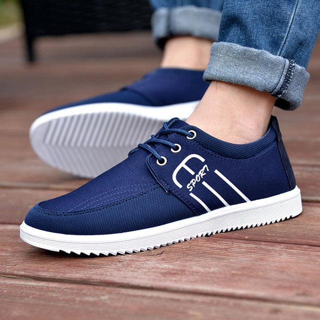 Men Breathable Canvas Shoes Casual Trainers 2022